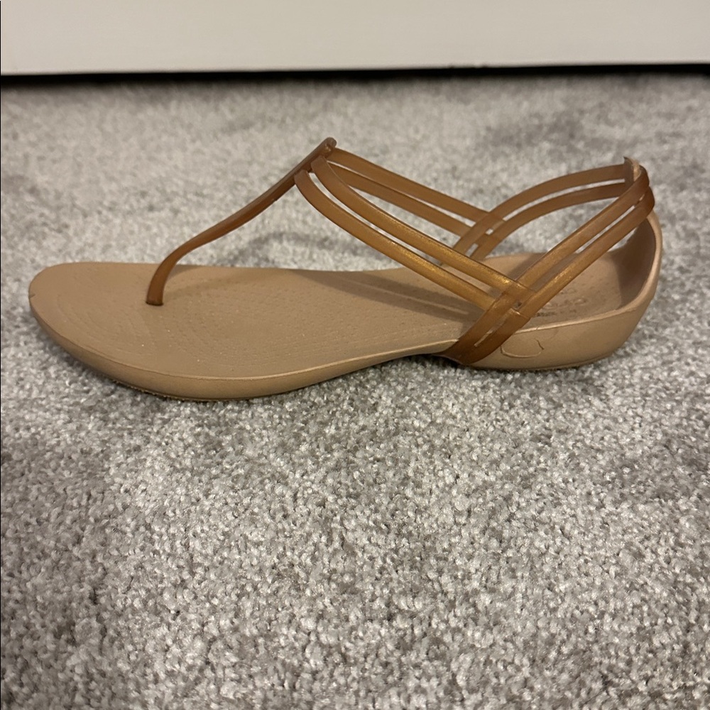 CROCS Brown Sandal Flats - Picture 3 of 10